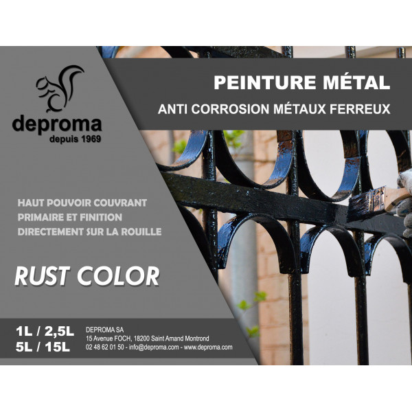 RUST COLOR : Peinture métal anticorrosion -...