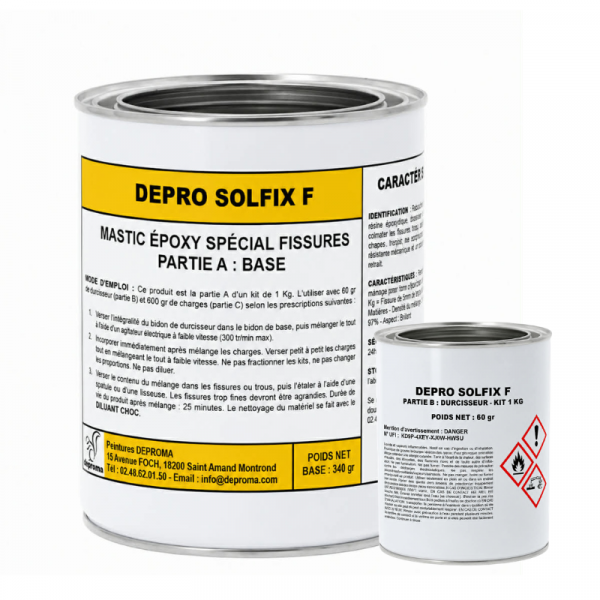 DEPRO SOLFIX F : reboucheur liquide époxy sans...