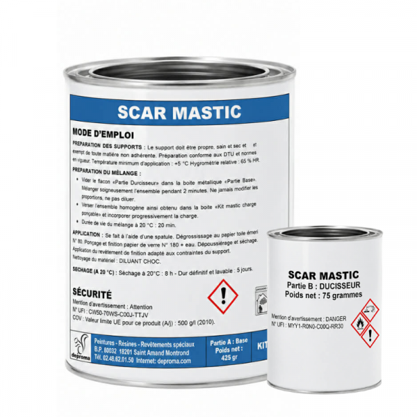 SCAR MASTIC : mastic reboucheur multi surfaces
