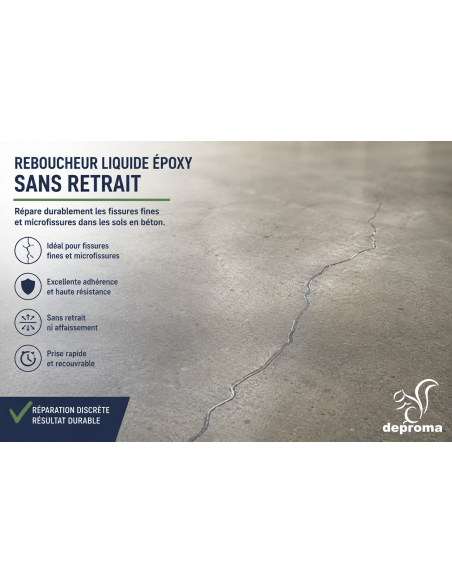 DEPRO SOLFIX F : reboucheur liquide époxy sans retrait