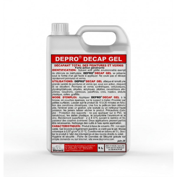 DEPRO DECAP GEL/LIQUIDE : décapant total des...
