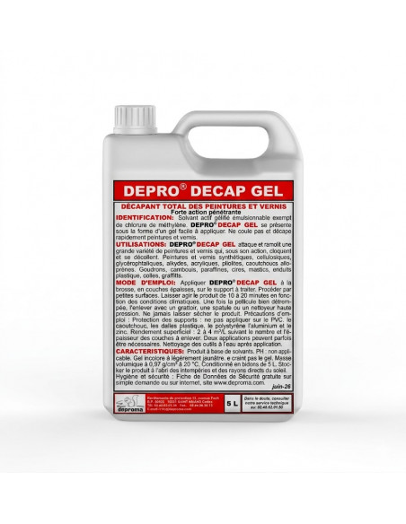 DEPRO DECAP GEL/LIQUIDE : décapant total des peintures et vernis