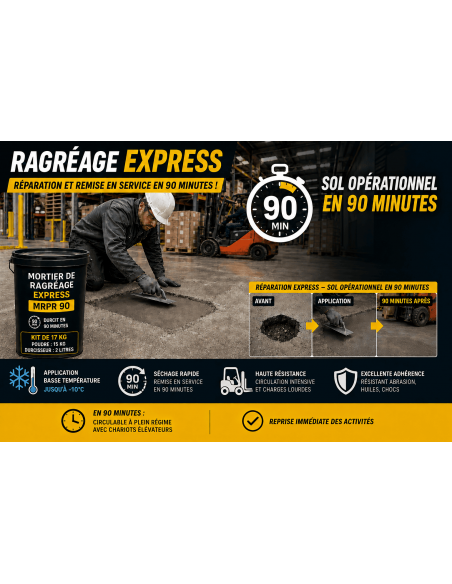 DEPRO MRPR 90 RAGREAGE : mortier de préparation à prise rapide