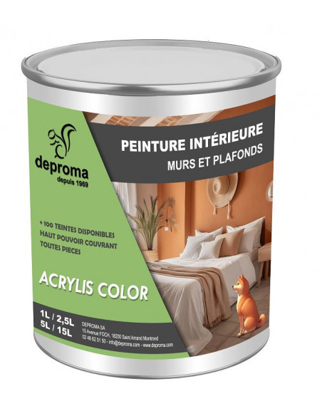 ACRYLIS COLOR : Peinture acrylique murs et plafonds - Qualité professionnelle