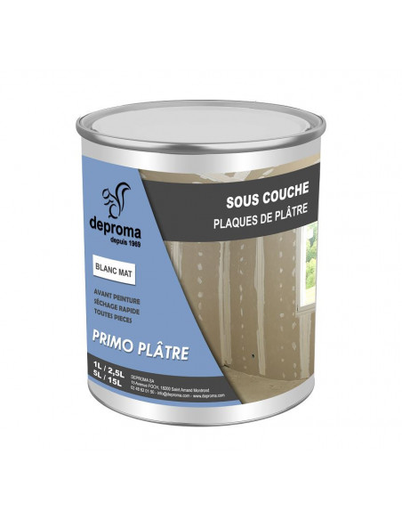 PRIMO PLATRE : Sous-couche universelle plaques de plâtre - Qualité professionnelle
